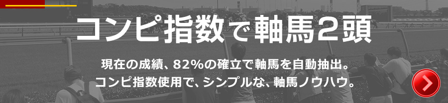 コンピ指数で軸馬2頭を選出するノウハウです。